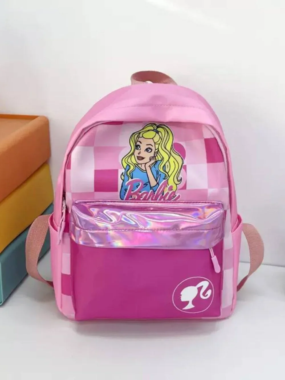 Pink Barbie Backpack Collection Display – Stylish School Bag Set